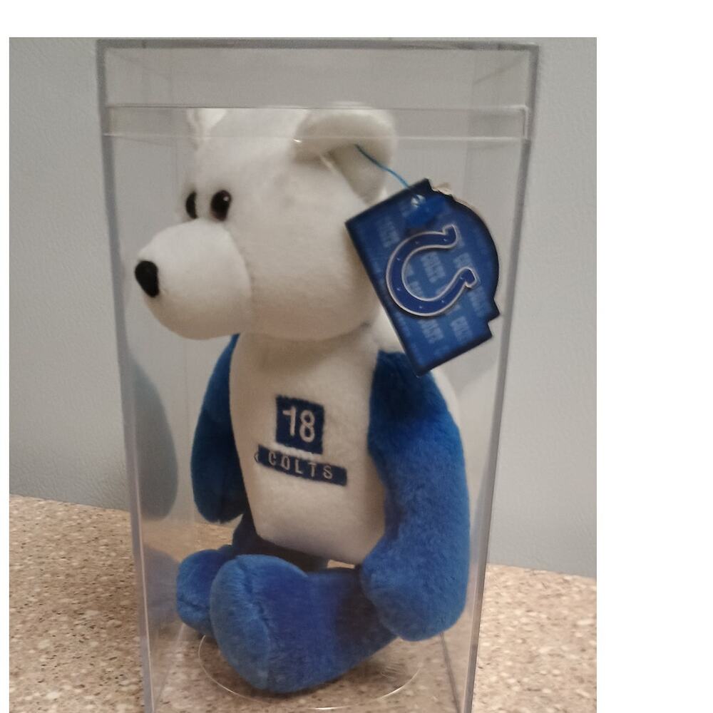 Vintage Peyton Manning  Limited  Treasure Pro Bear with  Case ( 1998 ) - 8" H